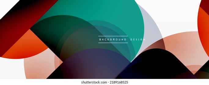 Round triangle shapes lines and circles. Geometric vector illustration for wallpaper banner background or landing page