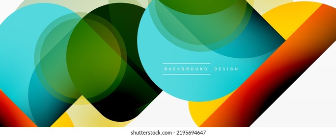 Round triangle shapes lines and circles. Geometric vector illustration for wallpaper banner background or landing page