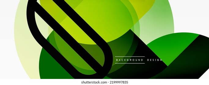 Round triangle shapes lines and circles. Geometric vector illustration for wallpaper banner background or landing page