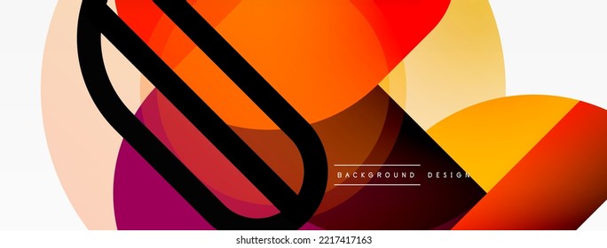 Runddreieck formt Linien und Kreise. Geometrische Vektorgrafik für Bildschirmhintergrund oder Landeeite