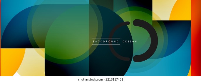 Round triangle shapes lines and circles. Geometric vector illustration for wallpaper banner background or landing page