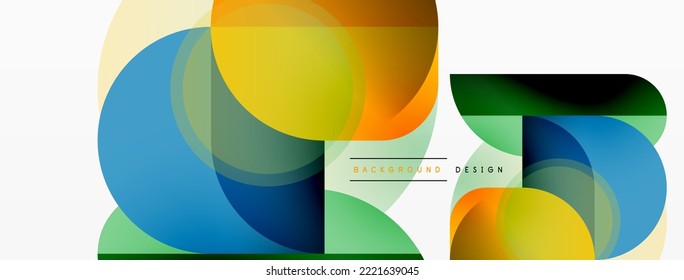 Round triangle shapes lines and circles. Geometric vector illustration for wallpaper banner background or landing page