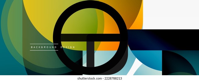 Round triangle shapes lines and circles. Geometric vector illustration for wallpaper banner background or landing page