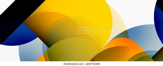 Round triangle shapes lines and circles. Geometric vector illustration for wallpaper banner background or landing page