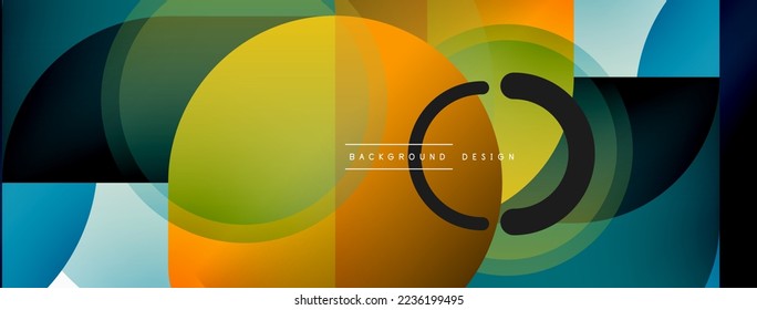 Round triangle shapes lines and circles. Geometric vector illustration for wallpaper banner background or landing page