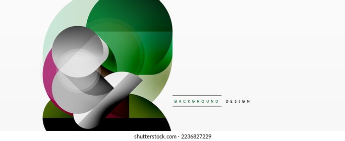Round triangle shapes lines and circles. Geometric vector illustration for wallpaper banner background or landing page