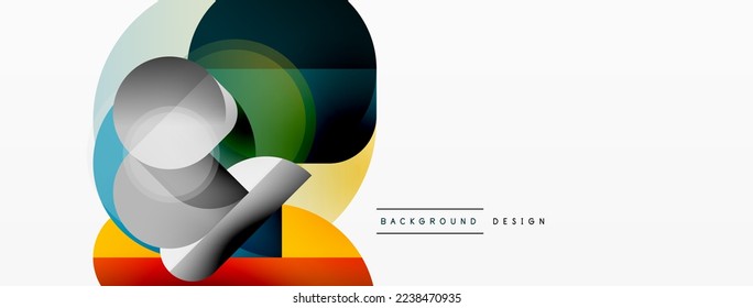 Round triangle shapes lines and circles. Geometric vector illustration for wallpaper banner background or landing page