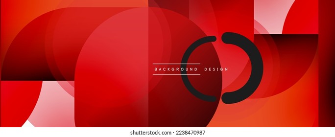 Round triangle shapes lines and circles. Geometric vector illustration for wallpaper banner background or landing page