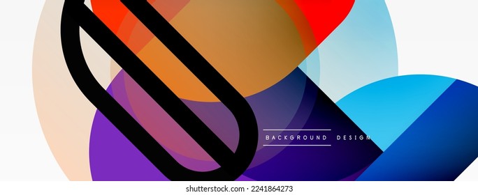 Round triangle shapes lines and circles. Geometric vector illustration for wallpaper banner background or landing page