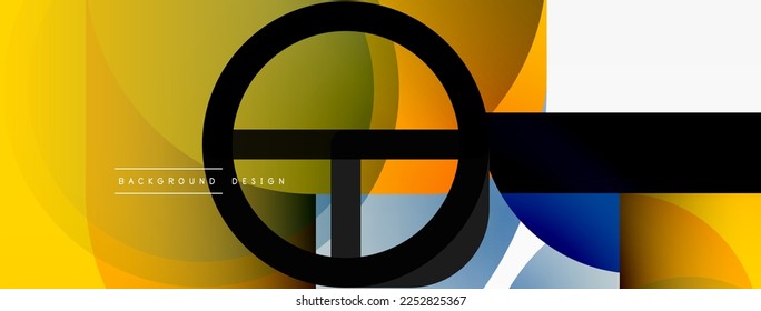 Round triangle shapes lines and circles. Geometric vector illustration for wallpaper banner background or landing page