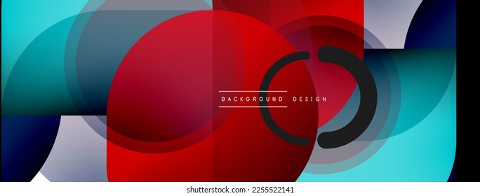 Round triangle shapes lines and circles. Geometric vector illustration for wallpaper banner background or landing page