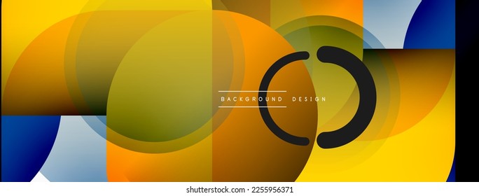 Runddreieck formt Linien und Kreise. Geometrische Vektorgrafik für Bildschirmhintergrund oder Landeeite