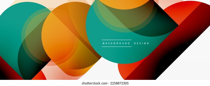 Round triangle shapes lines and circles. Geometric vector illustration for wallpaper banner background or landing page