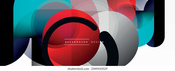 Round triangle shapes lines and circles. Geometric vector illustration for wallpaper banner background or landing page