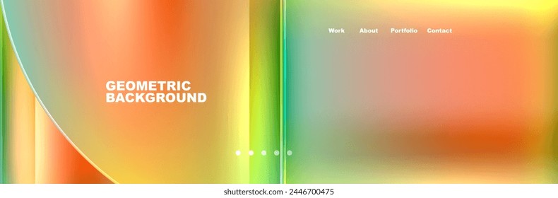 Round triangles and squares web site page template. Vector Illustration For Wallpaper, Banner, Background, Card, Book Illustration, landing page