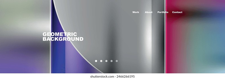 Round triangles and squares web site page template. Vector Illustration For Wallpaper, Banner, Background, Card, Book Illustration, landing page