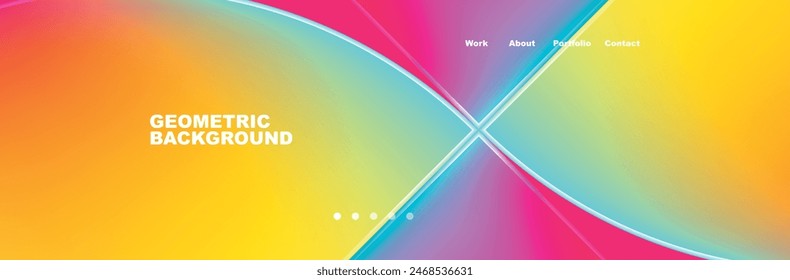 Round triangles and squares web site page template. Vector Illustration For Wallpaper, Banner, Background, Card, Book Illustration, landing page
