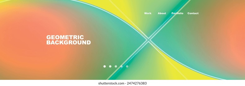 Round triangles and squares web site page template. Vector Illustration For Wallpaper, Banner, Background, Card, Book Illustration, landing page