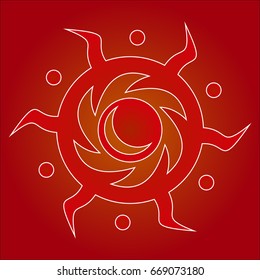 Round and tribal ornaments for design