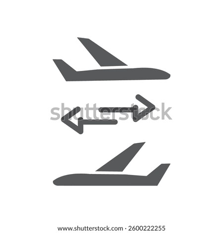 Round trip icon isolated on background, vector, icon.