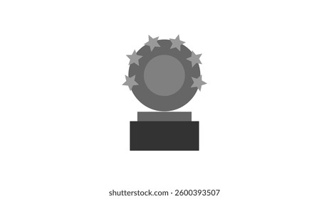 Round Trophy Vector Artworks - Winner Trophy