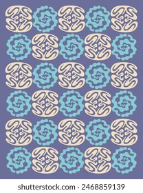 Round twisted abstract aztec african organic nature shape pattern illustration vector element clip art background layout poster editable