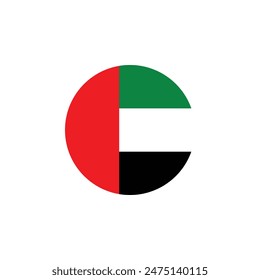 Elemento de diseño de emblema de bandera de Emiratos Árabes Unidos