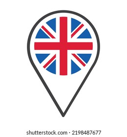 Round UK flag inside location icon