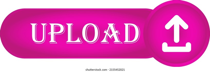 Round upload icon, vector button for websites and internet applications, music, video and data