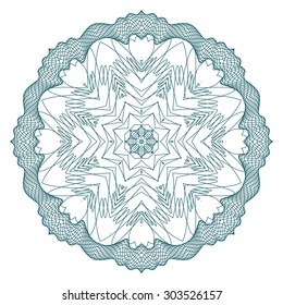 Round Vector Element for Certificate, Money Design