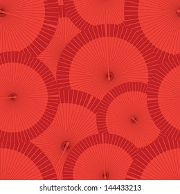 round vector flamenco fan seamless wallpaper background pattern