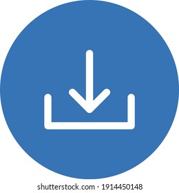 round vector glyph color icon