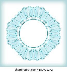 Round Vector Guilloche Element for Certificate, Money Design