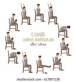 Chair Workout Stock Vectors Images Vector Art Shutterstock
