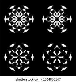 Ilustración vectorial redonda diseño gráfico simple
