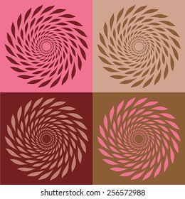 Round vector leaf Mandala. Traditional orient symbol. 