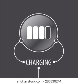 Round vector logo Battery Charger