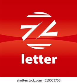 Round vector logo creative letter Z