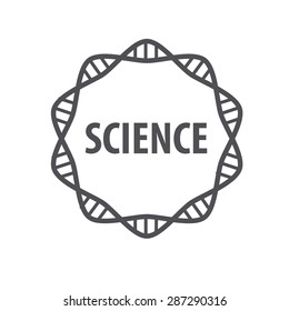Round vector logo DNA science
