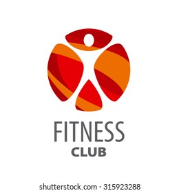 Round Vector Logo For Fitness Center