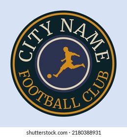 Round vector logo template for football or soccer club