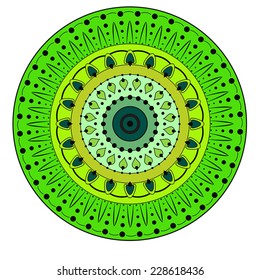 Round vector ornament Mandala.