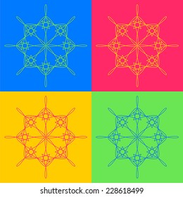 Round vector ornament Mandala. Colorfull design