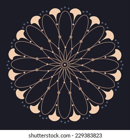 Round vector ornament Mandala. Traditional orient symbol. 