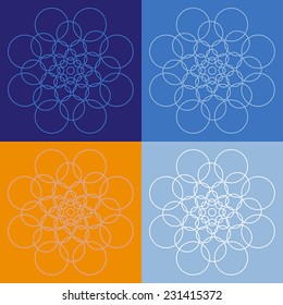 Round vector ornament Mandala. Traditional orient symbol. Print
