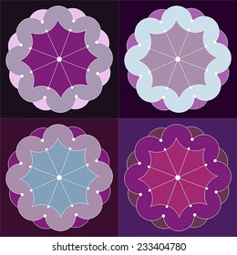 Round vector ornament Mandala. Traditional orient symbol. Print.