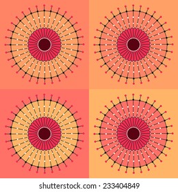 Round vector ornament Mandala. Traditional orient symbol. Print.