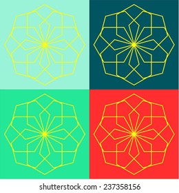 Round vector ornament Mandala. Traditional orient symbol. Print