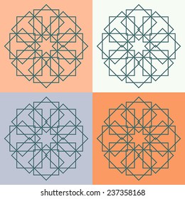 Round vector ornament Mandala. Traditional orient symbol. Print