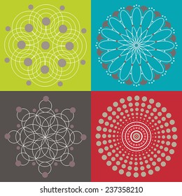 Round vector ornament Mandala. Traditional orient symbol. Print